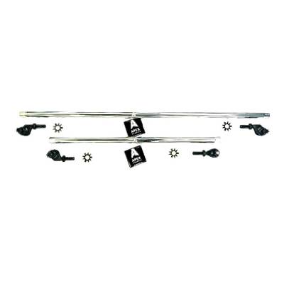 Apex Chassis - Apex Chassis KIT155-YesFlip 1 Ton Tie Rod & Drag Link Assembly Polished Aluminum