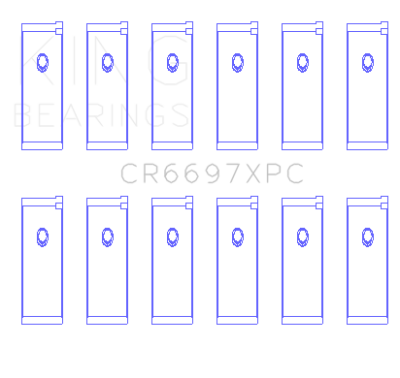 King Engine Bearings - King Engine Bearings CR6697XPC STDX Connecting Rod Bearing Set