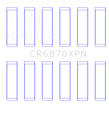 King Engine Bearings - King Engine Bearings CR6870XPN CONNECTING ROD BEARING SET