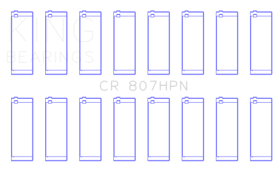King Engine Bearings - King Engine Bearings CR 807HPN020X Connecting Rod Bearing Set for Chevy SBC