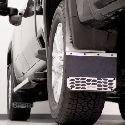 Putco - Putco 78100 Brushed SS HEX Mud Skins Front for 14-25 Silverado/Sierra/Ram 1500