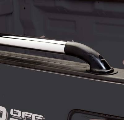 Putco - Putco 79864 Stainless w/Black Ends Truck Bed Side Rail 15+ Ford F150 5.5' Bed