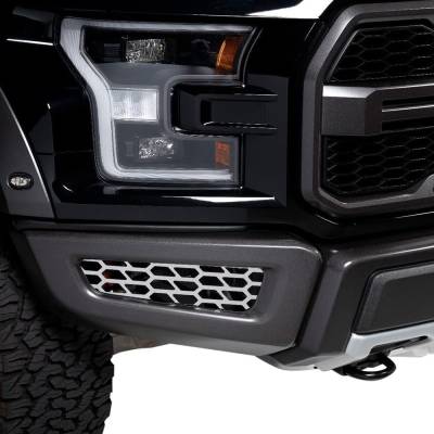 Putco - Putco 82168 Polished Hex Bumper Grille Inserts for 17-20 Raptor