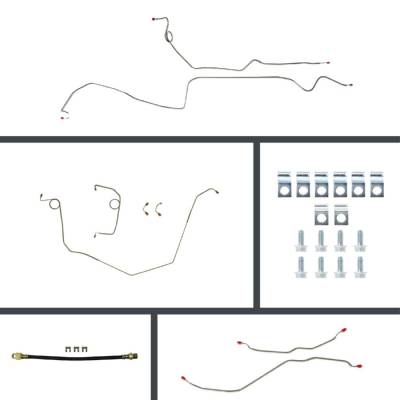 The Right Stuff Detailing - The Right Stuff FOP69H4 69 Chevy Camaro Power Disc/Disc Brake Hydraulic Line Kit