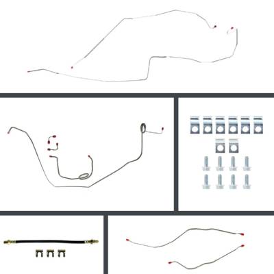 The Right Stuff Detailing - The Right Stuff FSM67H4 67 Chevy Camaro Manual Brake Hydraulic Line Kit F/R