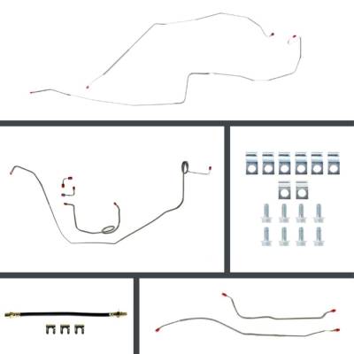 The Right Stuff Detailing - The Right Stuff FSM68H4 1968 Chevy Camaro Manual Brake Hydraulic Line Kit F/R