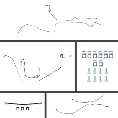 The Right Stuff Detailing - The Right Stuff FSM69H4 1969 Chevy Camaro Disc/Disc Brake Hydraulic Line Kit F/R