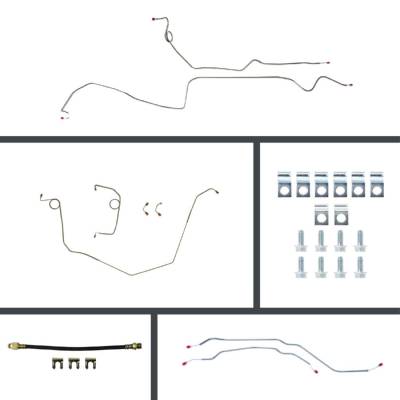 The Right Stuff Detailing - The Right Stuff FSP69H2 1969 Chevy Camaro Power Disc Brake Hydraulic Line Kit