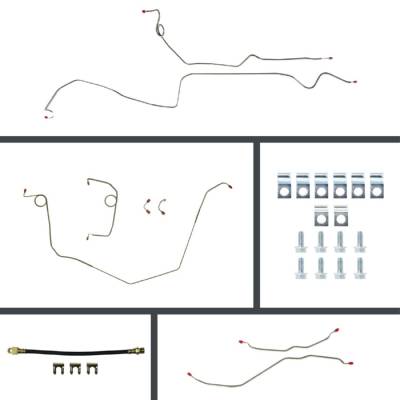 The Right Stuff Detailing - The Right Stuff FSP69H4 1969 Chevy Camaro Brake Hydraulic Line Kit Front/Rear
