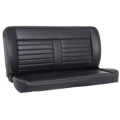 TMI Products - TMI Products 47-9255-2295-WS Cruiser 55" Bench Recline Black Vinyl White Stitch