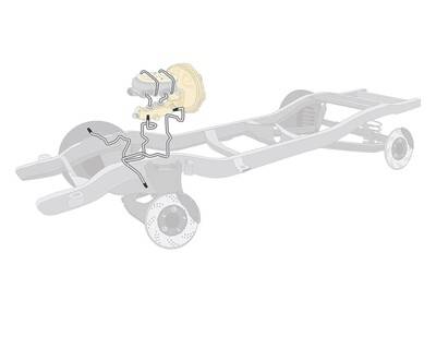 The Right Stuff Detailing - The Right Stuff Detailing OKT8301 Jeep Power Disc Brake Hydraulic Line Kit Front
