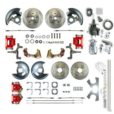 The Right Stuff Detailing - The Right Stuff AFXHB42DZX Chevy/Pontiac Brake Conversion Kit Front/Rear