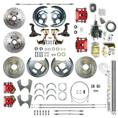 The Right Stuff Detailing - The Right Stuff AFXHB45CZ Chevy/Pontiac Brake Conversion Kit Front/Rear