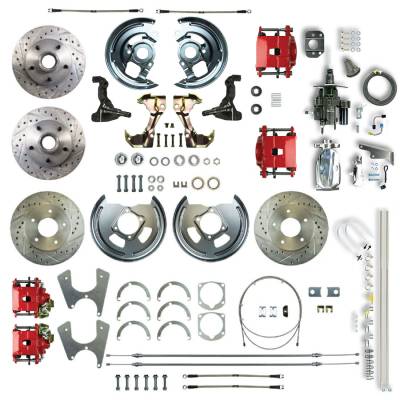 The Right Stuff Detailing - The Right Stuff AFXHB45DX Chevy/Pontiac Brake Conversion Kit Front/Rear