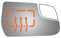 Burco - Burco 5531H Chevy/GMC Heated Right Lower Door Mirror GLASS ONLY