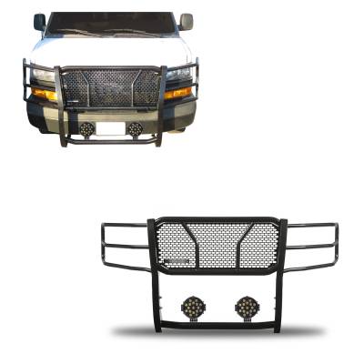 Black Horse Off Road - Black Horse RU-GV02MA-B-PLB HD Grille Guard w/7.0" LED for 03-25 Express/Cargo
