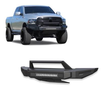 Black Horse Off Road - Black Horse AFB-RA14-K1 Armour-II HD Front Bumper for 13-18 RAM 1500 Classic