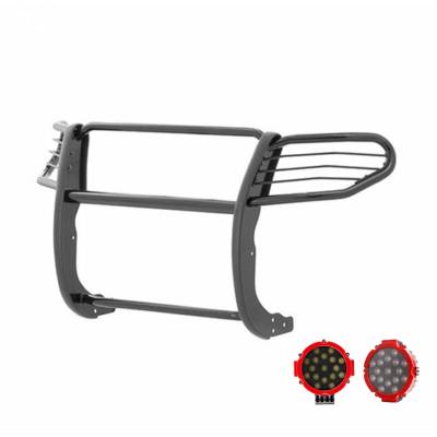 Black Horse Off Road - Black Horse 17FP31MA-PLR Grille Guard Kit w/Red LED's