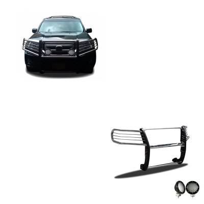 Black Horse Off Road - Black Horse 17H151402MSS-PLFB SS Grille Guard w/LED for 16-22 Honda Pilot