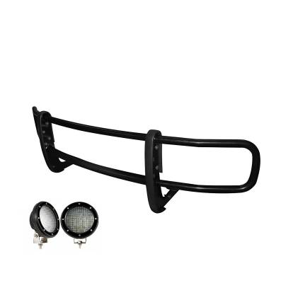 Black Horse Off Road - Black Horse 17NINVMA-PLFB SPARTAN Black Grille Guard w/LED for NV1500/2500/3500