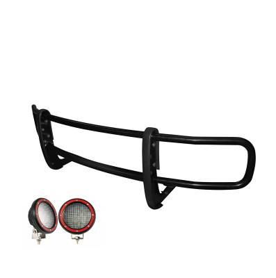 Black Horse Off Road - Black Horse 17NINVMA-PLFR SPARTAN Black Grille Guard w/LED for NV1500/2500/3500