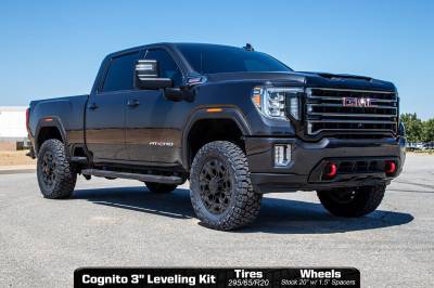 Cognito Motorsports Truck - Cognito 210-P1129 3" Leveling Kit w/Elka Resi Shocks for 20-25 GM 2500HD/3500