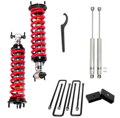 Freedom Off-Road - Freedom FO-G903-KIT 1.4" Adj Coilovers 3" R Blocks w/U-Bolts for 07-18 GMC/Chevy