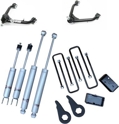 Freedom Off-Road - Freedom FO-G501-KIT+FO-G701FU 1-3" Level Kit w/Shocks CA for 99-06 Chevy/GMC