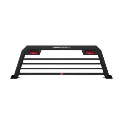 Magnum Truck Racks - Magnum Truck Racks 223SPBRL2NB Headache Rack Sport Regular Bars Matte Black