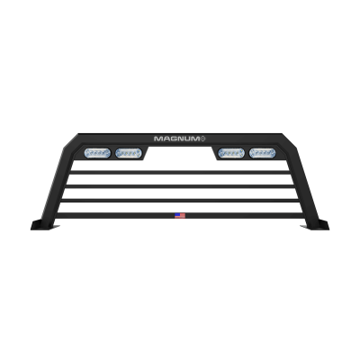 Magnum Truck Racks - Magnum Truck Racks 220HPBRF2NB Headache Rack High Pro Regular Bars Matte Black