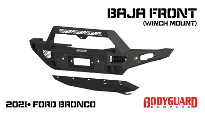 Bodyguard Bumpers - Bodyguard Bumpers LBF21MYTNB Freedom Series Front Bumper Black for 21-25 Raptor