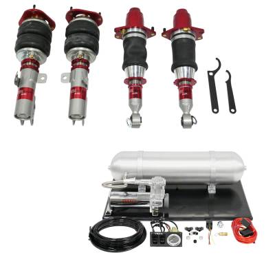 TruHart - TruHart TH-T1002+TH-MM03 Air Struts w/Basic Management for 03-08 Toyota Corolla