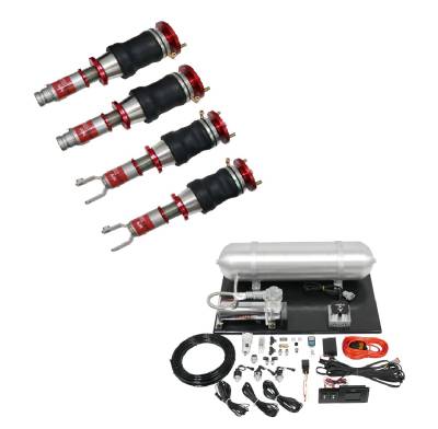 TruHart - TruHart TH-H1001+TH-ME01 Air Struts w/Evo for 90-93 Acura Integra 88-91 Civic