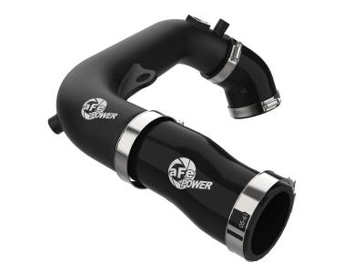 aFe Power - aFe 46-20778-B 2.5" Aluminum Hot Charge Pipe Black for 24-25 Jeep Wrangler JL