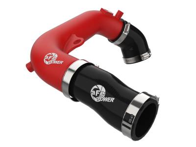 aFe Power - aFe 46-20778-R 2.5" Aluminum Hot Charge Pipe Red for 24-25 Jeep Wrangler JL 2.0L