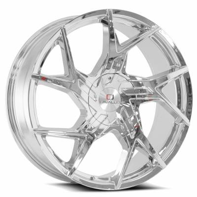 Cavallo - Cavallo Wheel CLV-26 22x9.5 6x5.5 15mm Chrome CLV-262295BLANK+15C-DT6X139.7