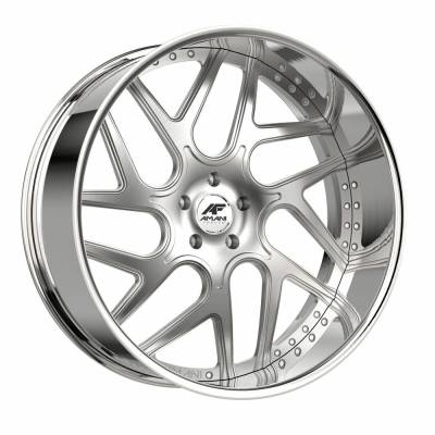 Amani - Amani Wheel APO2210436R16R38BCX APOLLO 22x10 5x112/4.5 38mm Brushed/Chrome
