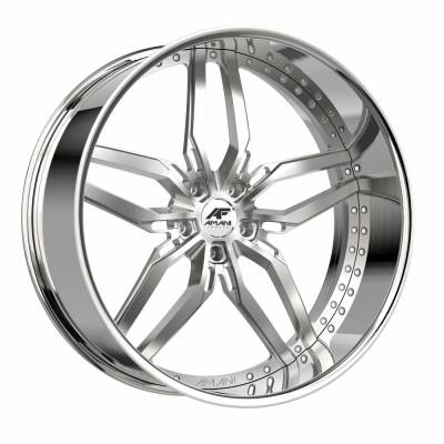 Amani - Amani Wheel DRI261062018R5BCR DRIFT 26x10 5x5.0 5mm Brush Center w/Chrome Lip