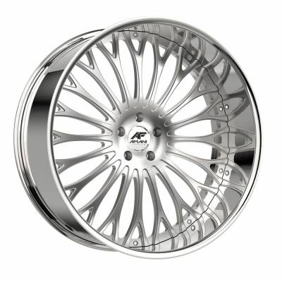 Amani - Amani Wheel NAPOLIANO 22x9 BLANK 32mm Brushed/Chrome NAP22925PB70F32BCR