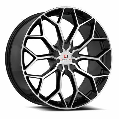 Cavallo - Cavallo Wheel CLV-44 20x8.5 5x4.25/4.5 35mm Black CLV-44208551081143+35BM