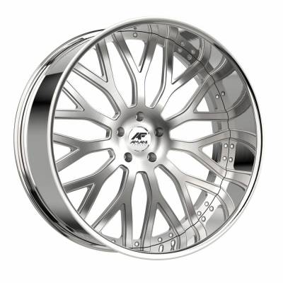 Amani - Amani Wheel SOR221043316R38BCX SORLENO 22x10 5x112 5x120 38mm Brushed/Chrome