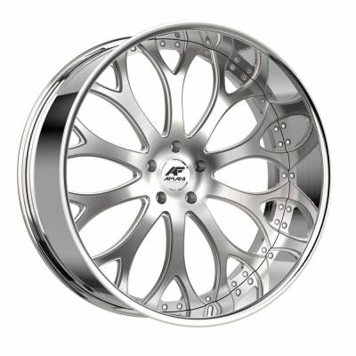 Amani - Amani Wheel TAN24933910F15BCX TANGO 24x9 5x115 5x120 15mm Brushed/Chrome