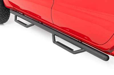 Rough Country Suspension Systems - Rough Country 82001C 3" Drop Step Nerf Bars Blk for 05-26 Frontier Crew 2WD/4WD