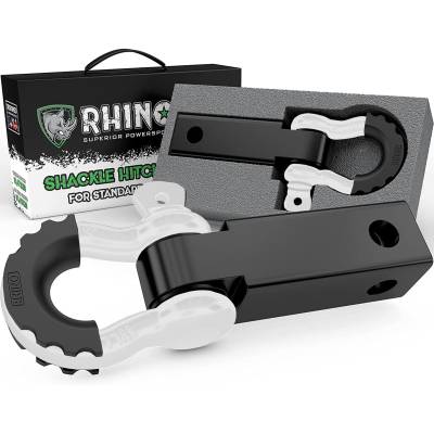 Rhino USA - Rhino USA RG-HTHITCH2-WHT Shackle Hitch Receiver w/D-Ring White