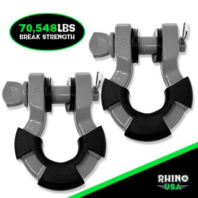 Rhino USA - Rhino USA SUPERSHACK-GRY 8t Super Shackle 2pc Gray