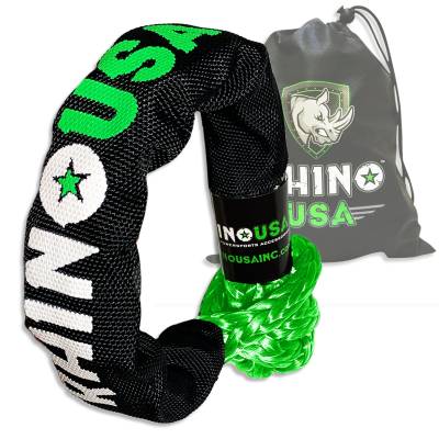 Rhino USA - Rhino USA SFTSHACK-12-GRN-1 Synthetic Soft Shackle Green