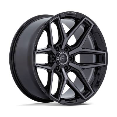Fuel 1PC - Fuel Off Road FC854BT24106800 FLUX 24x10 6x5.5 0mm Gloss Black/Brushed