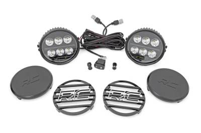 Rough Country Suspension Systems - Rough Country 70805B Black Series 6.5" Halo DRL LED Lights Combo Beam