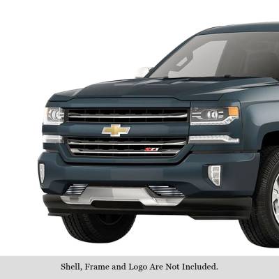 APS - APS Stainless Billet Bumper Grille Polish 16-18 Silverado 1500 GR03FFC23S