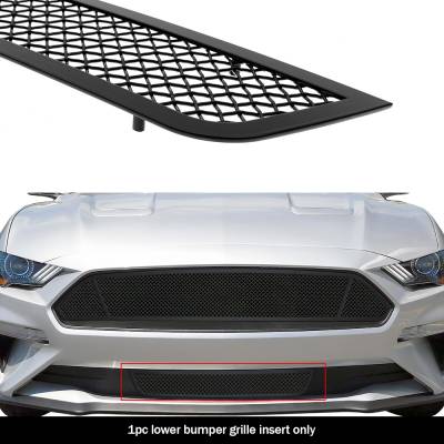 APS - APS GR06GFD07H Wire Mesh Bumper Grille Black 18-22 Ford Mustang